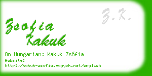 zsofia kakuk business card